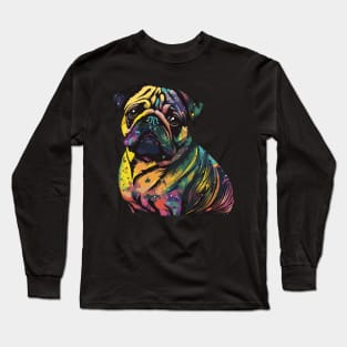 Pug Dog Art Long Sleeve T-Shirt